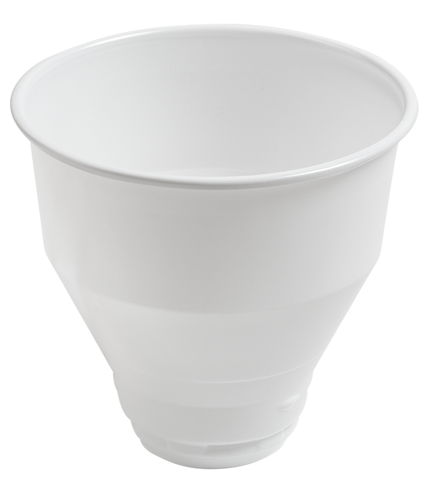 GOBELETS CONIQUES EN PLASTIQUE BLANC - 12,5cl X 100